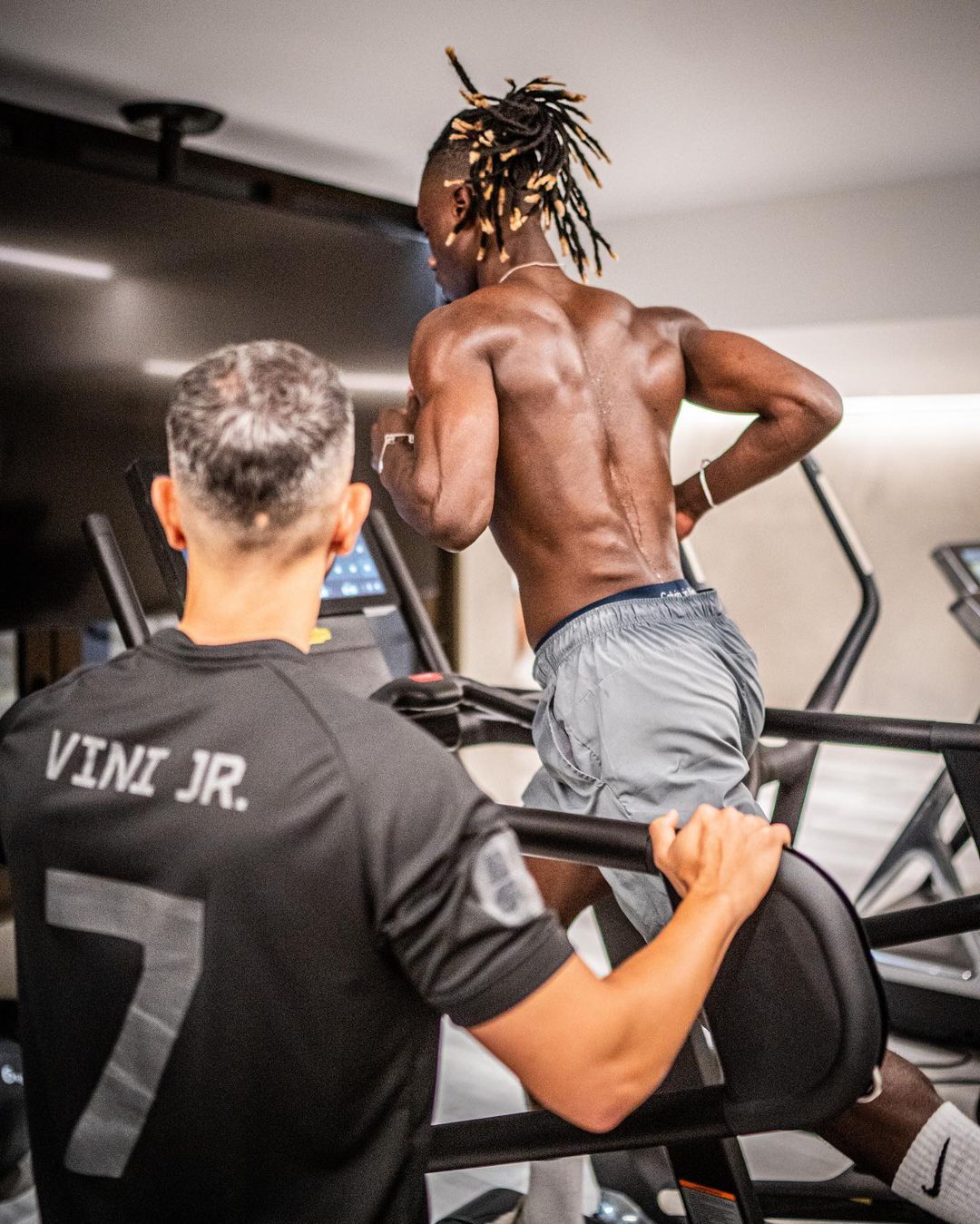 Vini Jr., Milito, Camavinga, and Rodrygo working hard together in Brazil