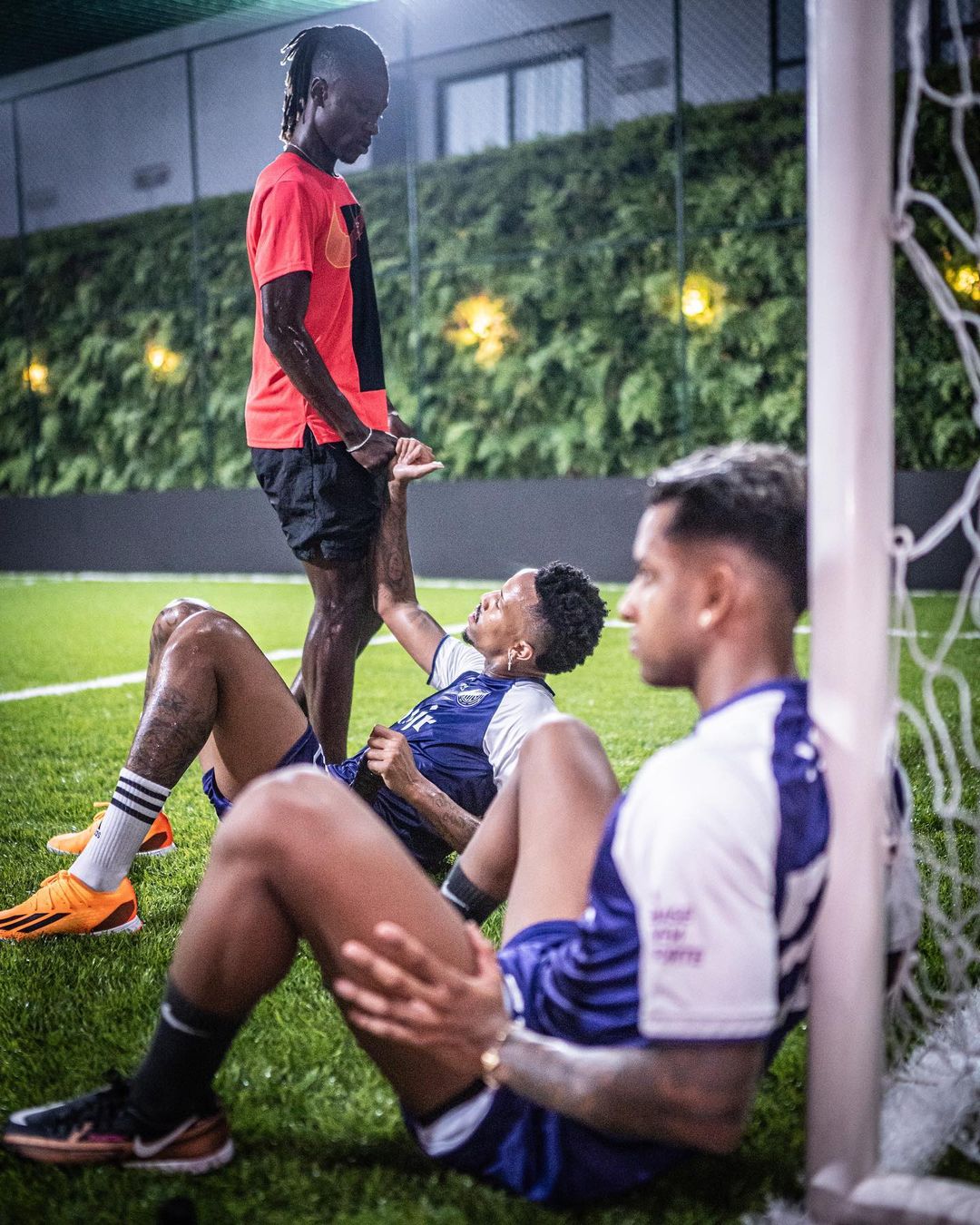 Vini Jr., Milito, Camavinga, and Rodrygo working hard together in Brazil